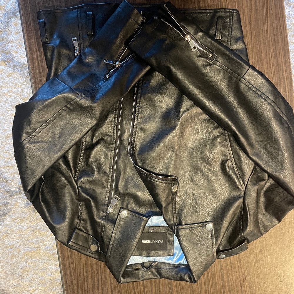 Leather jackets worn once. Size Large. FashionNova
